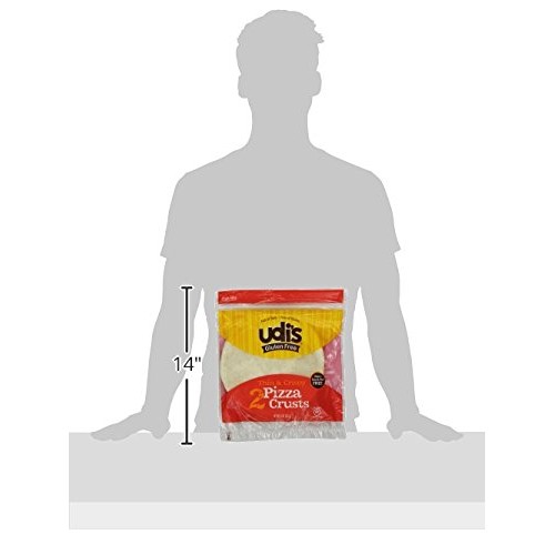Udis Gluten Free Two Cheese Pizza With Crispy Thin Crust, Froze...
