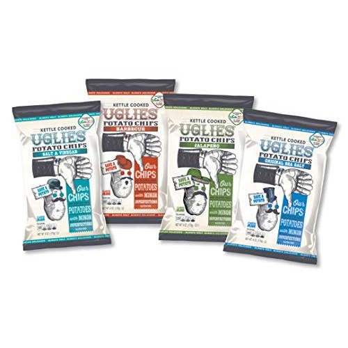 Uglies 4 Pack Kettle Cooked Sea Salt Potato Chips - Gluten Free,