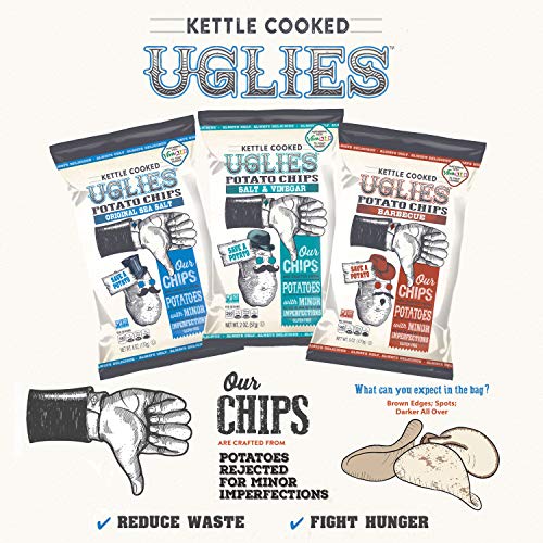 Uglies 4 Pack Kettle Cooked Sea Salt Potato Chips - Gluten Free,