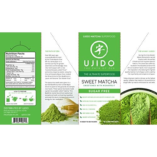 Ujido Japanese Monk Fruit Sweet Matcha 7.05 Ounce 200G