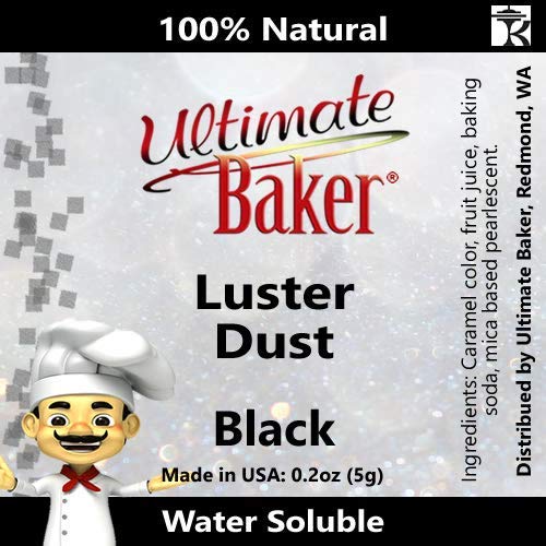 Ultimate Baker Black Luster Dust - Kosher Certified Natural Blac