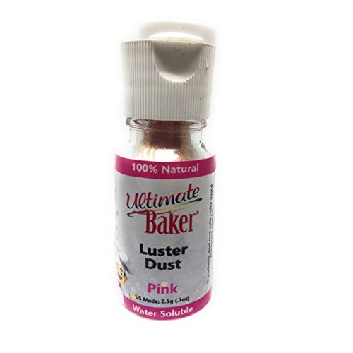 Ultimate Baker Pink Luster Dust - Kosher Certified Edible Natura