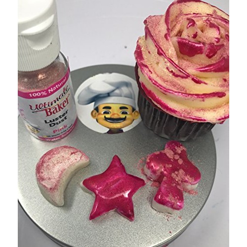Ultimate Baker Pink Luster Dust - Kosher Certified Edible Natura