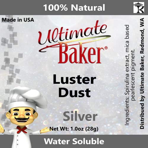 Ultimate Baker Silver Luster Dust - Kosher Certified Natural Sil