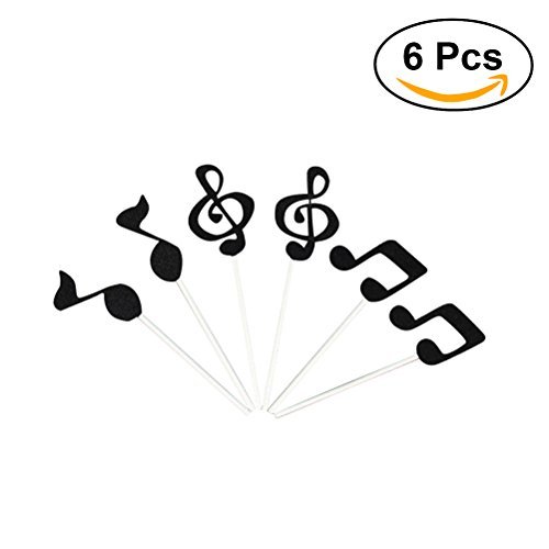 Ultnice Cake Topper Music Symbol Notes Decorations Party Supplie