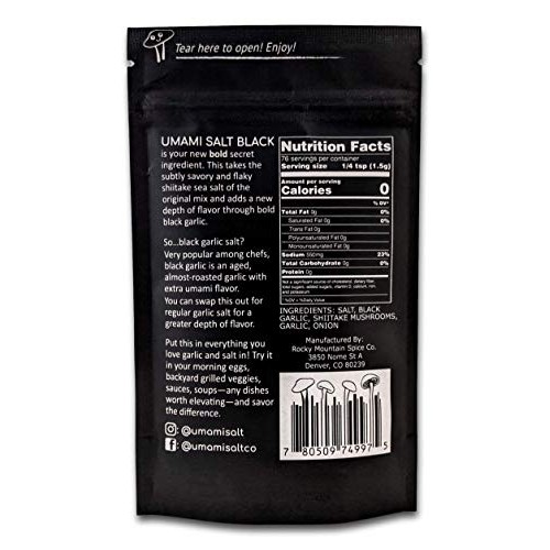 Umami Salt, Shiitake Mushroom Kosher Flake Sea Salt, Perfect For
