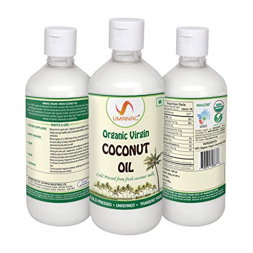 Umanac Organic Virgin Coconut Oil Pet Bottle 500Ml