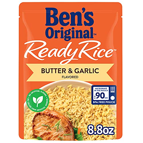 Bens Original Ready Rice Pouch Butter &Amp; Garlic Flavored Rice, 8