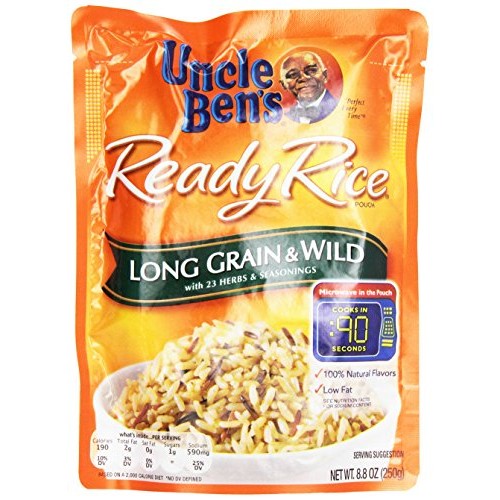 Uncle Bens Ready Rice, Long Grain &Amp; Wild, 8.8 Oz