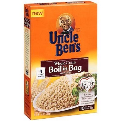 Uncle Bens, Whole Grain, Boil-In-Bag, Brown Rice, 4 Count, 14Oz