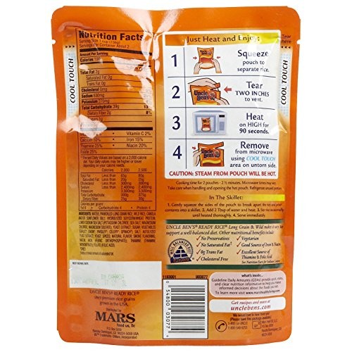 Uncle Bens Long Grain &Amp; Wild Ready Rice Pouch, 8.8 Oz, 3 Pk