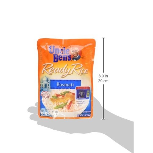 Uncle Bens, Ready Rice, Basmati, 8.5 Oz Pouch Pack Of 6