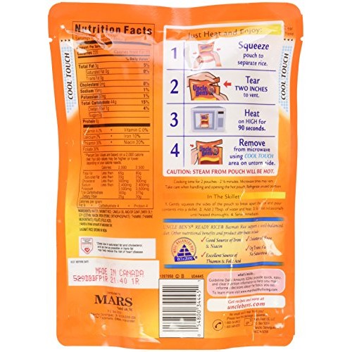 Uncle Bens, Ready Rice, Basmati, 8.5 Oz Pouch Pack Of 6