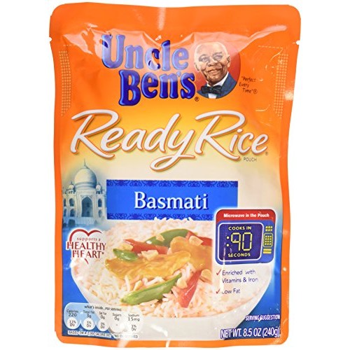 Uncle Bens, Ready Rice, Basmati, 8.5 Oz Pouch Pack Of 6