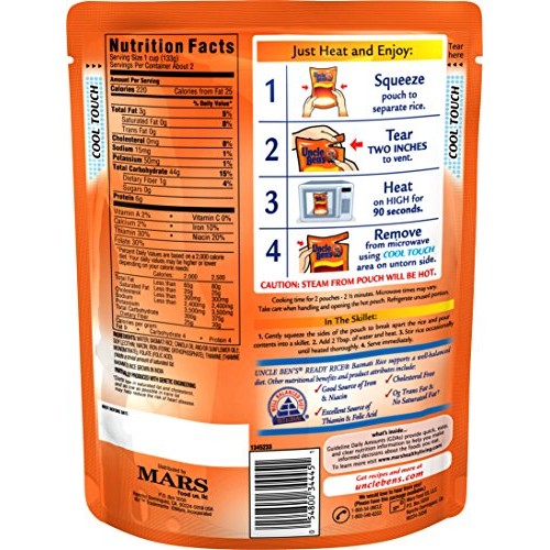 Uncle Bens Ready Rice: Basmati Rice, Ready To Heat 8.5 Oz Pouch