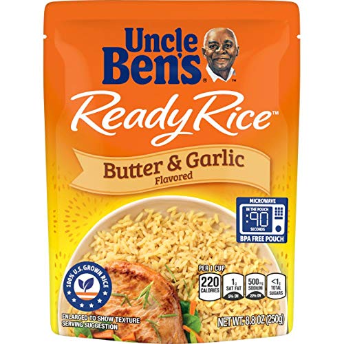 Uncle Bens Ready Rice: Butter &Amp; Garlic Rice, Ready To Heat 8.8