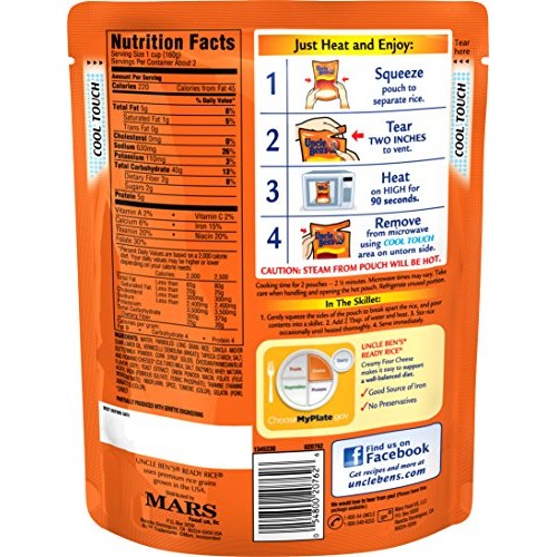 Uncle Bens Ready Rice: Creamy Four Cheese 12Pk