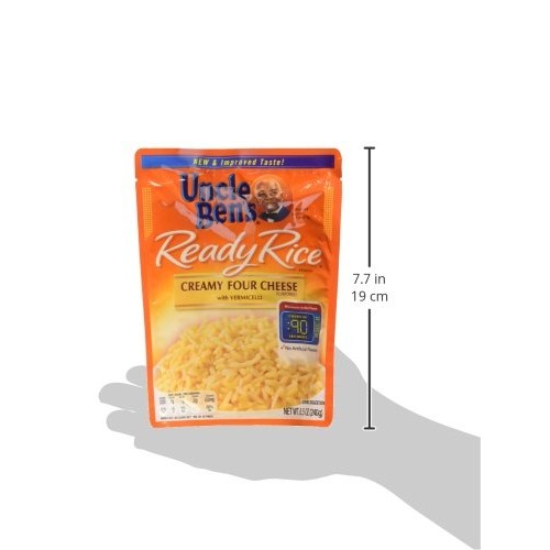 Uncle Bens, Ready Rice, Creamy Four Cheese, 8.5Oz Pouch Pack O