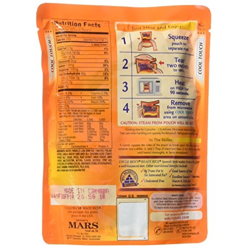 Uncle Bens Ready Rice Spanish Style, 8.8-Ounce Packages Pack O