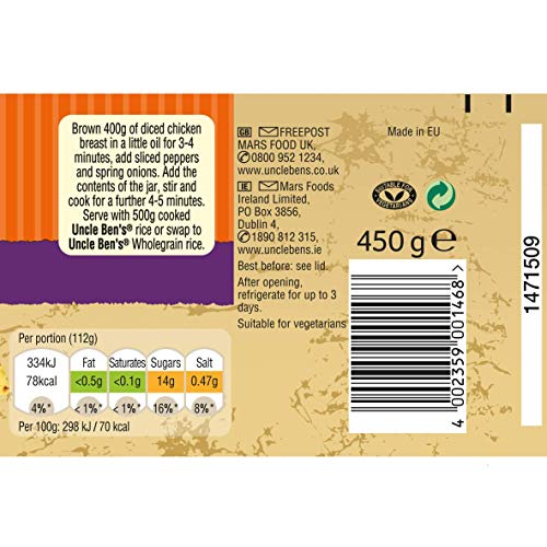 Uncle Bens - Sweet &Amp; Sour - 450G