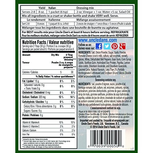 Uncle Dans Italian Dressing, Dip, And Seasoning Mix - Packet