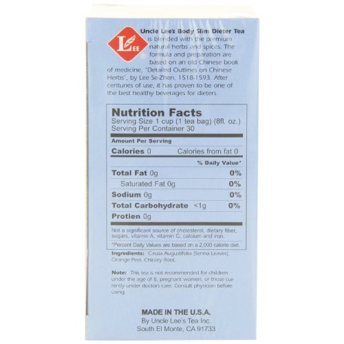 Uncle Lees Tea, Caffeine Free Chinese Herbal Tea with Senna Leav...