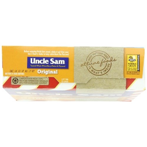 Uncle Sam Toasted Whole Wheat Berry Flakes &Amp; Flaxseed Original C