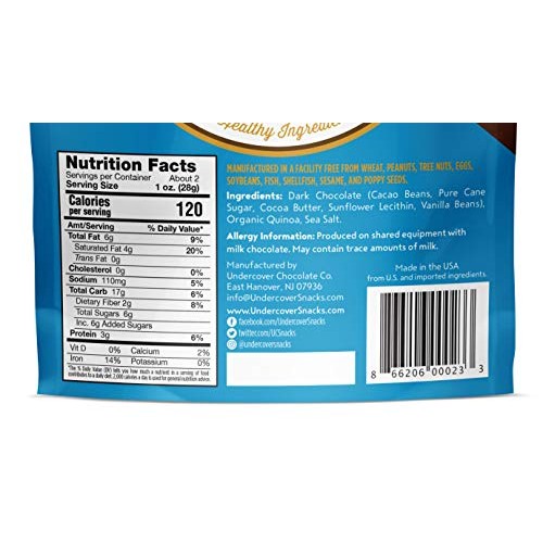 Undercover Chocolate Crispy Quinoa Snack - Dark Chocolate + Sea