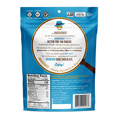 Undercover Chocolate Crispy Quinoa Snack - Dark Chocolate + Sea