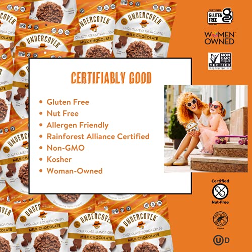 Undercover chocolate quinoa crisps - dark chocolate + sea salt 7...