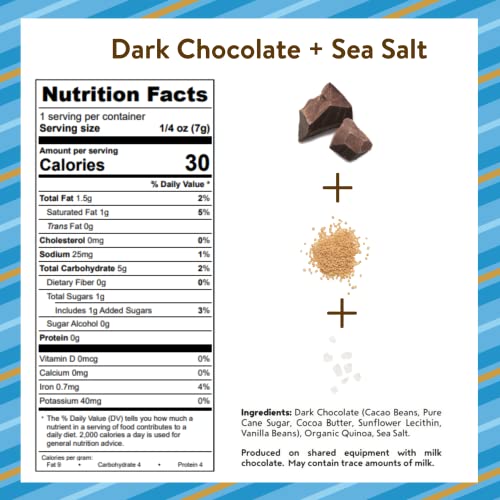 Undercover chocolate quinoa crisps - dark chocolate + sea salt 7...