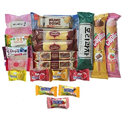 Ambiguous Korean Snack Box Variety 20 Snacks Individual Wrapped