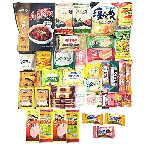 Ambiguous Korean Snack Box Variety 20 Snacks Individual Wrapped