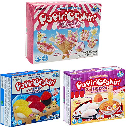 Kracie Popin Cookin Diy Candy For Kids,,- 3 Pack Varieties Sus