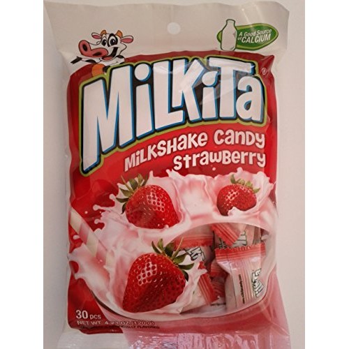 Unican - Milkita Strawberry Milk Candy Net Wt. 3.2 Oz