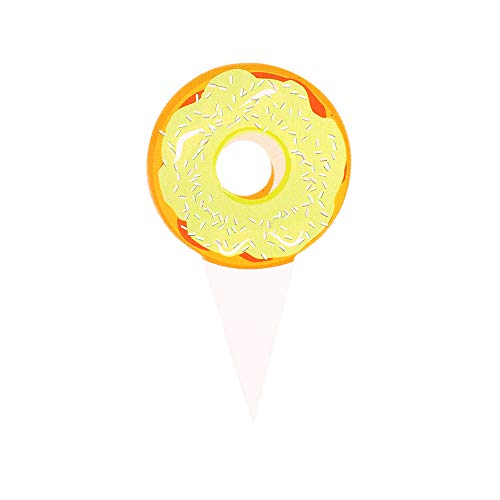 Unimall Pack Of 32 Sweet Donut Cupcake Toppers Colorful Doughnut
