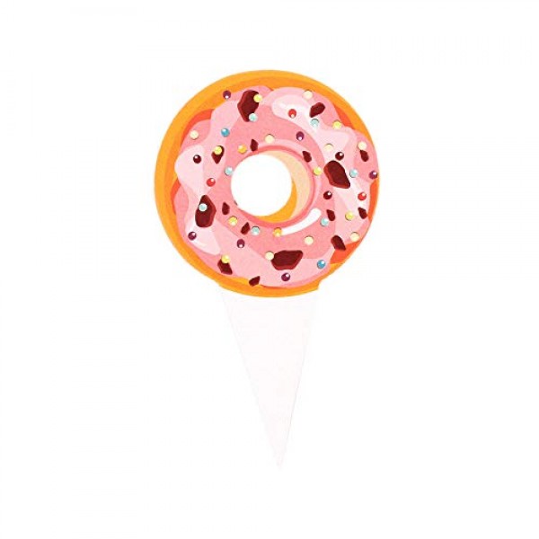 Unimall Pack of 32 Sweet Donut Cupcake Toppers Colorful Doughnut...