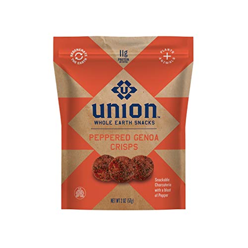 Peppered Genoa Salami Keto Snacks - Union Charcuterie Crisps And
