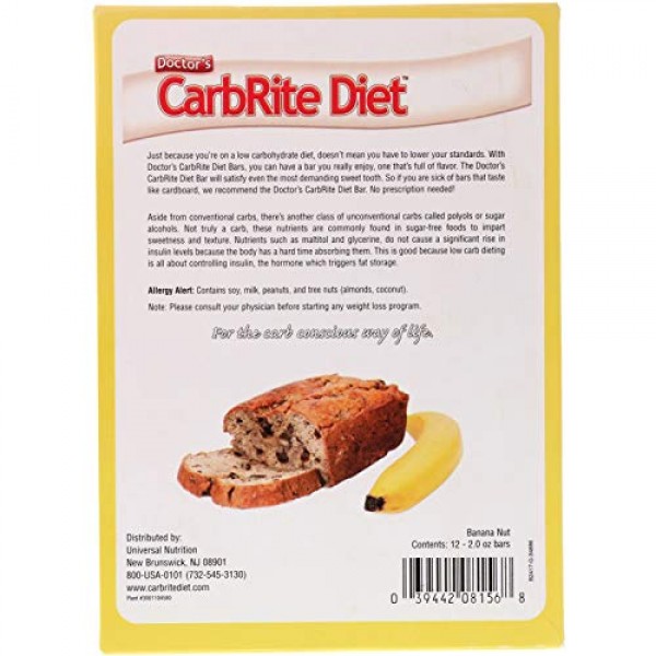 Universal Nutrition Doctor s CarbRite Diet Chocolate Covered Ban...