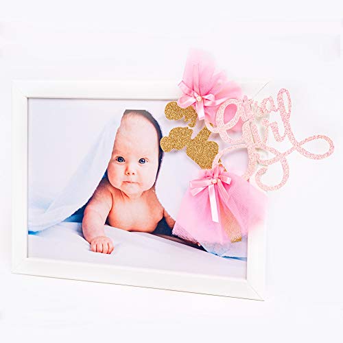 Cake Topper Its A Girl - Gender Reveal Cute Cake Cupcake Glitte