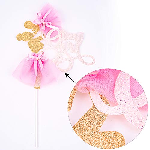 Cake Topper Its A Girl - Gender Reveal Cute Cake Cupcake Glitte