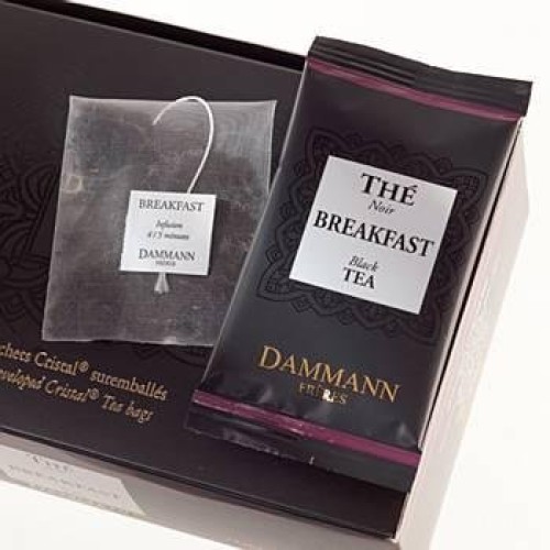 DAMMANN FRERES - BREAKFAST Tea - 24 wrapped crystal envelopped t...