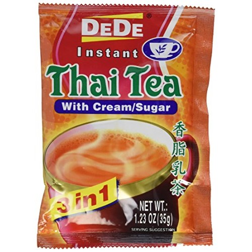 Dede Instant Thai Tea Drink With Cream And Sugar - 12 Pockets