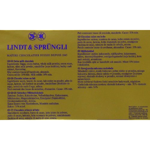 Lindt Swiss Premium Milk Chocolate 300G