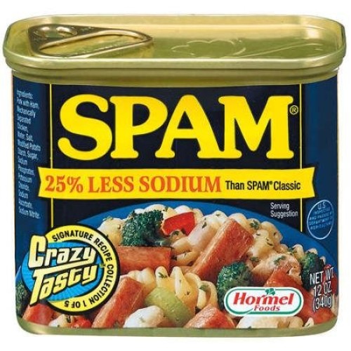 Spam, 25% Less Sodium, Canned Meat, 12 Oz Pack Of 3