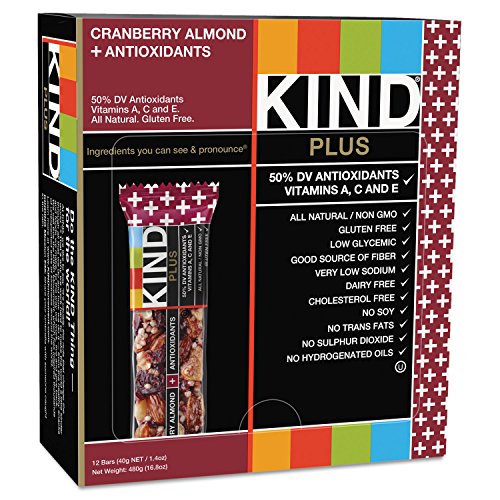 Plus Nutrition Boost Bar, Cranberry/Almond, 1.4 Oz, 12/Box By: Kind