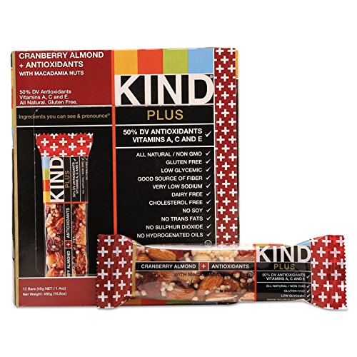 Plus Nutrition Boost Bar, Cranberry/Almond, 1.4 Oz, 12/Box By: Kind