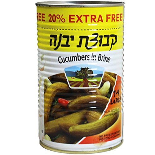 Kvuzat Yavne Cucumbers In Brine Large 23 Oz. Pk Of 6.