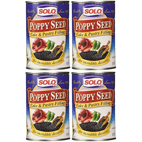 Solo Poppy Seed Cake &Amp; Pastry Filling 12.5 Oz Pack Of 4