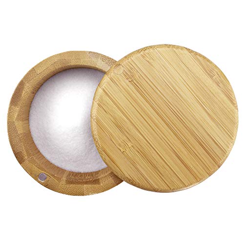 Totally Bamboo 20-2083 Salt Box, 3-1/2-Inch Round, Plain
